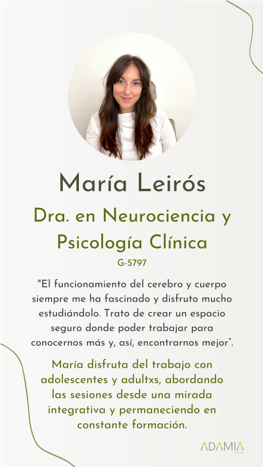 María Leirós., psicóloga en Vigo